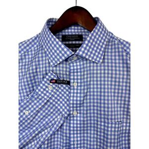 Cremieux Advanced Generation Slim Fit Blue‎ Gingham Check 100% Supima Cotton